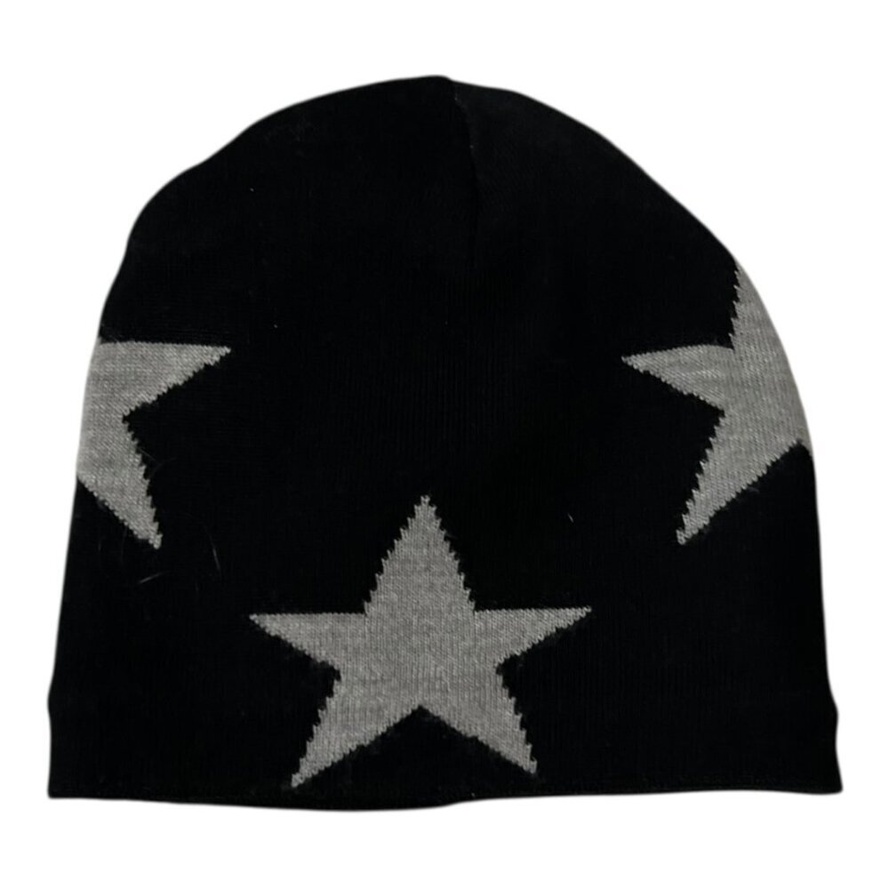 MOLO Kids Colder Star-intarsia Beanie In Black Grey Size 1-4 Years Wool Blend